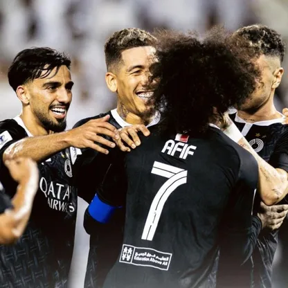 احتفال لاعبي السد القطري بتسجيل هدف في مرمى تراكتور الإيراني بدوري أبطال آسيا للنخبة - 10 فبراير 2026