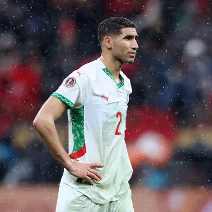 رد فعل أشرف حكيمي لاعب منتخب المغرب بعد خسارة نهائي كأس أمم إفريقيا أمام السنغال - 18 يناير 2026
