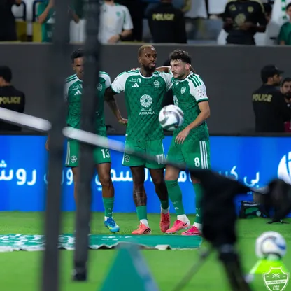 احتفال الأهلي بهدف الفوز على الدرعية بالدوري السعودي - 13 أغسطس 2026