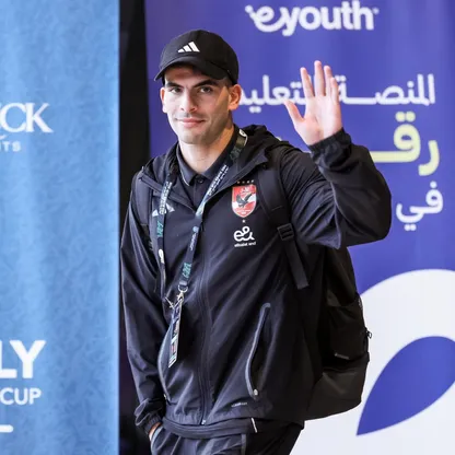 أحمد سيد "زيزو" لاعب الأهلي قبل التوجه لمباراة الزمالك في نهائي كأس السوبر المصرية - 9 نوفمبر 2025