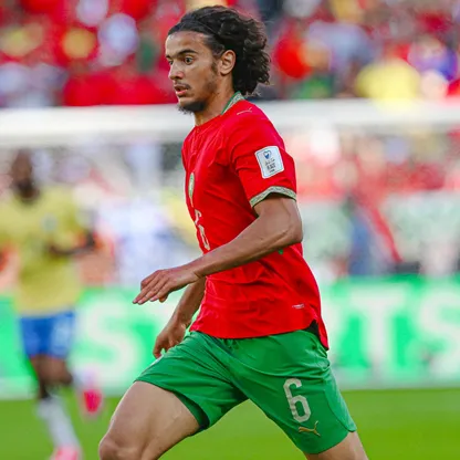أيوب بوعدي يقود هجمة للمغرب خلال مواجهة البرازيل في كأس العالم - 14 يونيو 2026