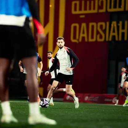 ناتشو فرنانديز خلال تدريب للقادسية - 6 فبراير 2026