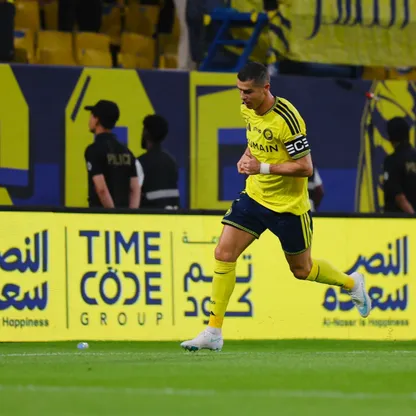 احتفال كريستيانو رونالدو نجم النصر بهدفه في مرمى الدرعية بالدوري السعودي - 9 أكتوبر 2026