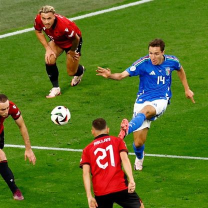 الشوط الأول.. إيطاليا تتجنب مفاجأة صادمة من ألبانيا