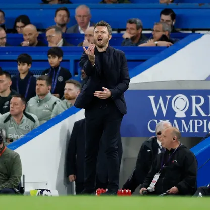 مايكل كاريك خلال مباراة تشيلسي ومانشستر يونايتد بالدوري الإنجليزي الممتاز - 18 أبريل 2026