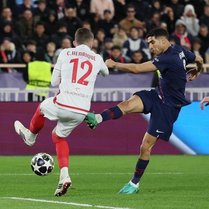 تشكيلة باريس سان جيرمان الأساسية ضد موناكو بدوري أبطال أوروبا