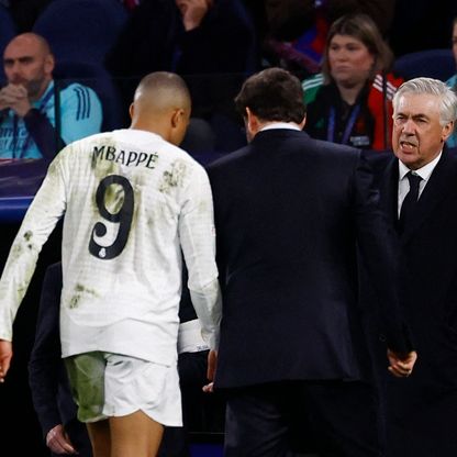 إصابة مبابي في الكاحل خلال مباراة ريال مدريد وأرسنال