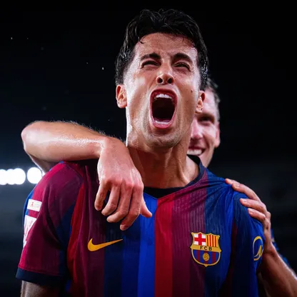 جواو كانسيلو بعد تسجيله هدفاً لبرشلونة في مرمى راسينغ سانتاندر - 16 سبتمبر 2026