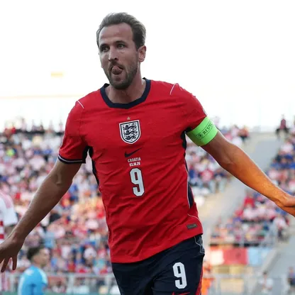 هاري كين يحتفل بهدفه في مباراة كرواتيا وإنجلترا بدوري الأمم الأوروبية - 3 أكتوبر 2026