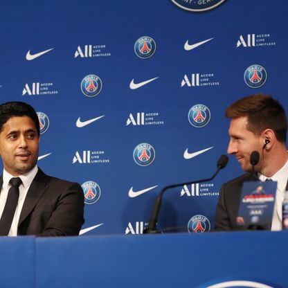 ناصر الخليفي رئيس باريس سان جيرمان يتجاهل ليونيل ميسي