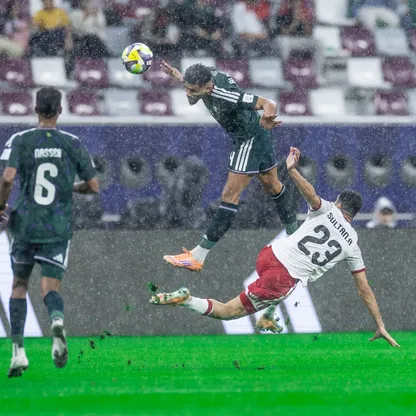 أمطار خلال مباراة السعودية والإمارات على المركز الثالث في كأس العرب - 18 ديسمبر 2025