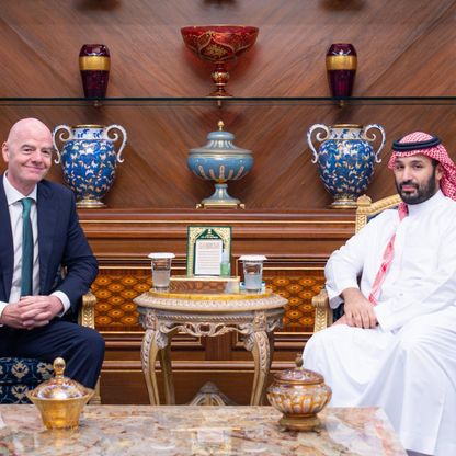 ولي العهد السعودي يلتقي إنفانتينو رئيس الاتحاد الدولي لكرة القدم