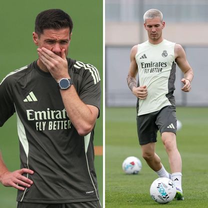 لاعب ريال مدريد فرانكو ماستانتونو والمدرب تشابي ألونسو في صورة مُركبة