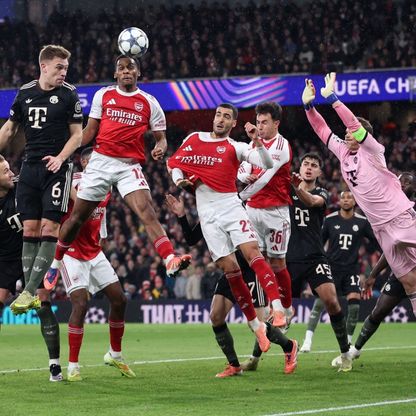 شاهد.. التعادل يفرض نفسه في قمة أرسنال وبايرن ميونيخ