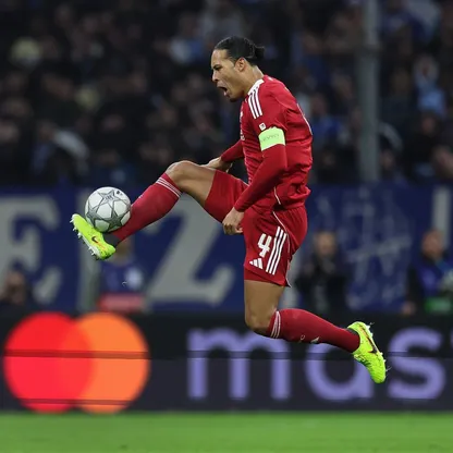 فيرجيل فان دايك خلال مباراة بين ليفربول وأولمبيك مارسيليا في دوري أبطال أوروبا – 21 يناير 2026