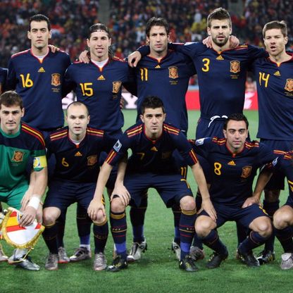 تشكيلة إسبانيا الأساسية في نهائي كأس العالم 2010 أمام هولندا - 11 يوليو 2010
