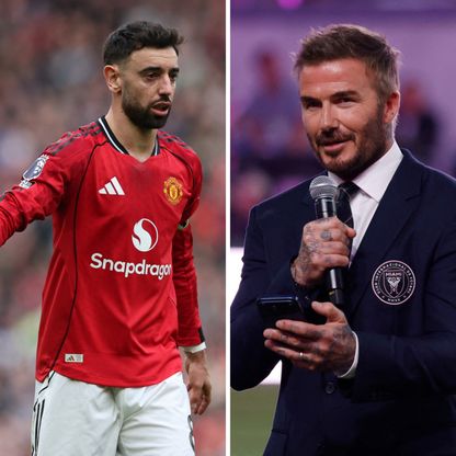 برونو فرنانديز يكشف رسالة أسطورة يونايتد بيكهام له بعد تحطيم رقمه القياسي