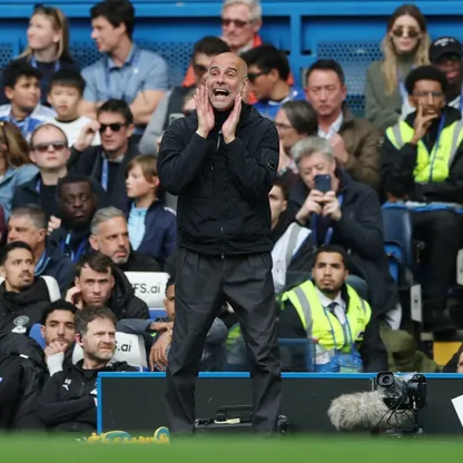 بيب غوارديولا مدرب مانشستر سيتي خلال مباراة تشيلسي في الدوري الإنجليزي - 12 أبريل 2026