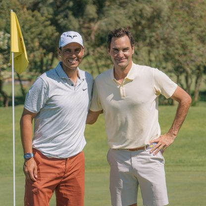 نادال وفيدرر يجتمعان لتشجيع أوروبا في كأس رايدر للغولف