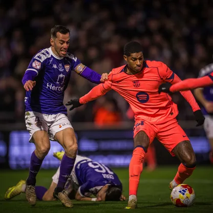 ماركوس راشفورد مهاجم برشلونة خلال لقاء غوادالاخارا بكأس ملك إسبانيا - 16 ديسمبر 2025