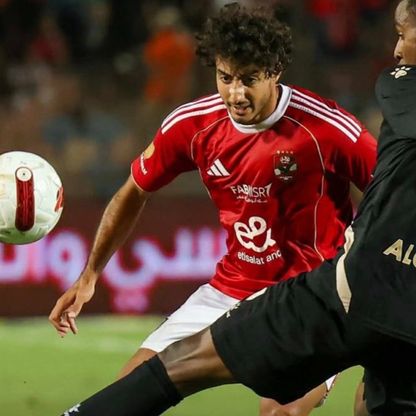 محمد هاني في مباراة الأهلي ضد فاركو في الدوري المصري الممتاز 15-8-2025