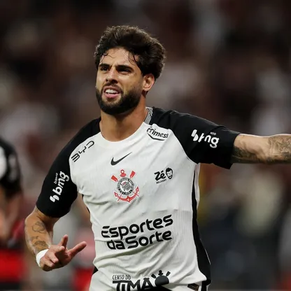 يوري ألبرتو مهاجم كورينثيانز يحتفل بهدفه أمام فلامنغو في الدوري البرازيلي - 22 مارس 2026