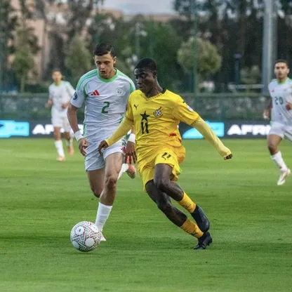 من مباراة غانا والجزائر في كأس إفريقيا تحت 17 عاماً - 14 مايو 2026