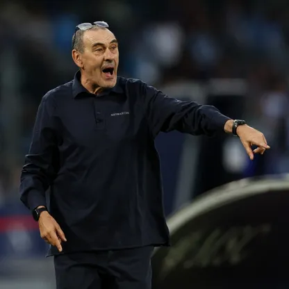 ماوريتسيو ساري خلال مباراة نابولي ولاتسيو بالدوري الإيطالي - 18 أبريل 2026