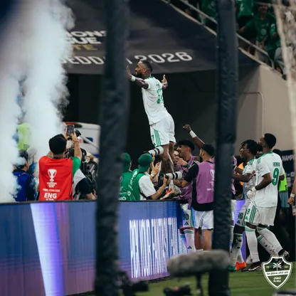 إيفان توني مهاجم الأهلي السعودي يحتفل بهدفه أمام فيسيل كوبي بنصف نهائي دوري أبطال آسيا للنخبة - 20 أبريل 2026