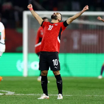محمد صلاح يحتفل بفوز مصر على كوت ديفوار في كأس الأمم الإفريقية - 10 يناير 2026