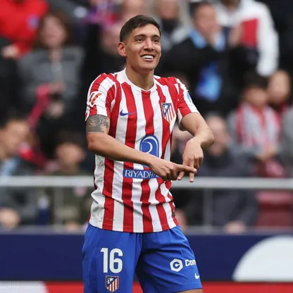 ناهويل مولينا بعد تسجيله هدفاً لأتلتيكو مدريد في مرمى خيتافي - 14 مارس 2026