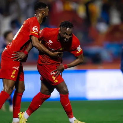 احتفال جوليان كينونيس مهاجم القادسية بتسجيل هدف في مرمى الفيحاء بالدوري السعودي - 14 يناير 2026