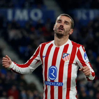 أنطوان غريزمان من مباراة ريال سوسيداد وأتلتيكو مدريد بالدوري الإسباني - 4 يناير 2026