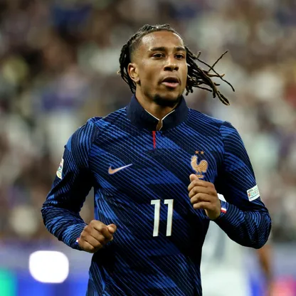 لاعب فرنسا مايكل أوليسيه خلال مباراة إيطاليا في دوري الأمم الأوروبية  - 2 أكتوبر 2026