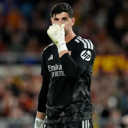 البلجيكي تيبو كورتوا خلال مواجهة ريال مدريد أمام روما في دوري أبطال أوروبا - 14 أكتوبر 2026