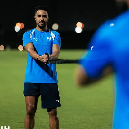 سالم الدوسري من تدريبات الهلال في قطر قبل مواجهة الشمال في دوري أبطال آسيا للنخبة - 25 أكتوبر 2026