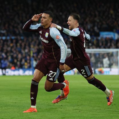 ثنائية روجرز تقود أستون فيلا للمربع الذهبي بالفوز على ليدز يونايتد