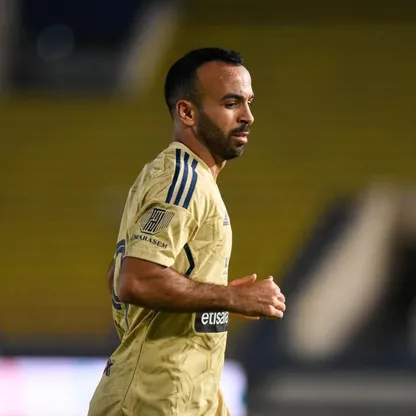 محمد مجدي "أفشة" لاعب الأهلي المصري خلال مواجهة طلائع الجيش بالدوري المحلي - 26 مايو 2023