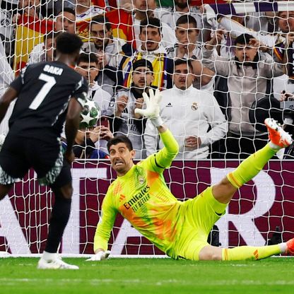 كورتوا ينتقد زملاءه بعد الإقصاء أمام أرسنال.. ويتحسر على خوسيلو