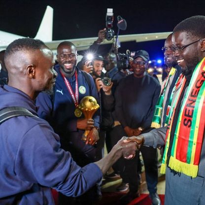 استقبال رئاسي وشعبي كبير لمنتخب السنغال بطل إفريقيا
