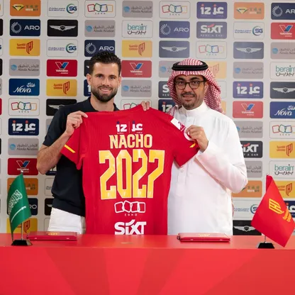 ناتشو خلال تجديد عقده مع القادسية - 26 أبريل 2026