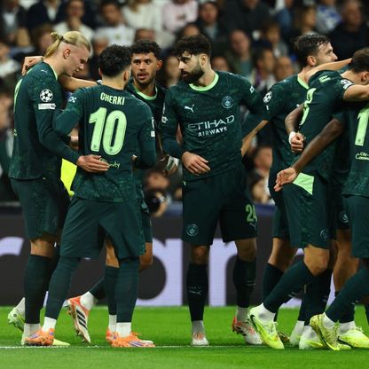 مانشستر سيتي يتقدم على ريال مدريد في الشوط الأول