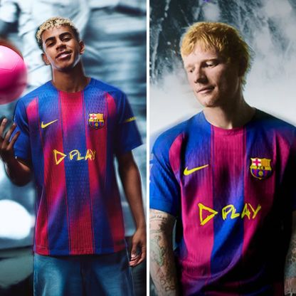 "Ed Sheeran" يُزيّن قميص برشلونة في الكلاسيكو أمام ريال مدريد