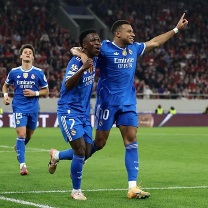 شاهد.. "سوبر" مبابي يسجل 4 أهداف في فوز ريال مدريد على أولمبياكوس