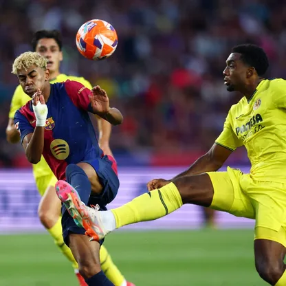 يامال لاعب برشلونة خلال مواجهة فياريال في الدوري الإسباني - 18 مايو 2025