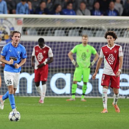 موناكو يتعثر في وقت قاتل وكوبنهاغن يفوز بصعوبة في دوري أبطال أوروبا