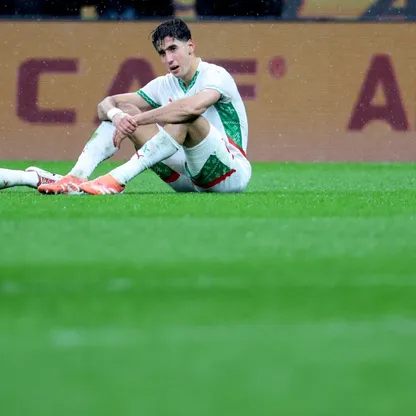 حسرة نايف أكرد مدافع المنتخب المغربي بعد خسارة نهائي كأس أمم إفريقيا أمام السنغال - 19 يناير 2026
