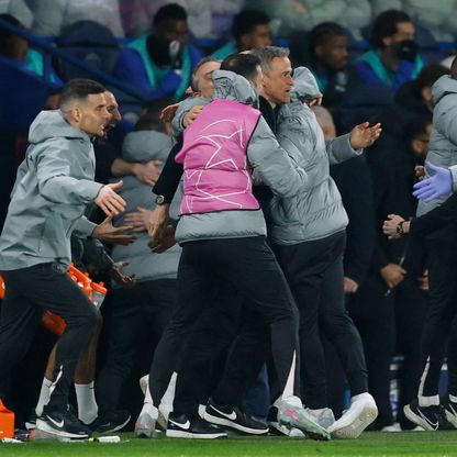 لويس إنريكي سعيد بانتصار باريس سان جيرمان الكبير على تشيلسي