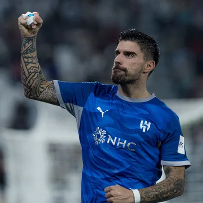 احتفال روبن نيفيز لاعب الهلال بتسجيل هدف في مرمى السد بدوري أبطال آسيا للنخبة - 13 أكتوبر 2026