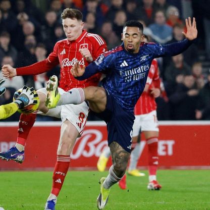 نوتنغهام يفسد على أرسنال استغلال سقوط مانشستر سيتي في الديربي